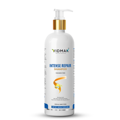 Intense Repair Shampoo with Pro Vitamin B5, Vitamin E & Soy-Corn Protein | Strengthens, Nourishes & Restores Damaged Hair | Sulfate-Free Formula for Smooth & Healthy Hair – 200ml