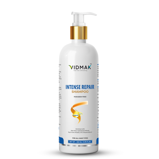 Intense Repair Shampoo with Pro Vitamin B5, Vitamin E & Soy-Corn Protein | Strengthens, Nourishes & Restores Damaged Hair | Sulfate-Free Formula for Smooth & Healthy Hair – 200ml