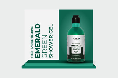 Refreshing Emerald Green Shower Gel with Aloe Vera & Licorice | Gently Cleanses, Hydrates & Brightens Dull Skin | Paraben-Free Daily Body Wash | For Men & Women – 250ml