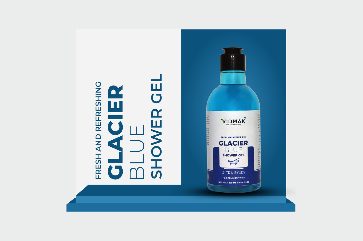 Refreshing Glacier Blue Shower Gel with Aloe Vera & Licorice | Gently Cleanses, Hydrates & Brightens Dull Skin | Paraben-Free Daily Body Wash | For Men & Women – 250ml