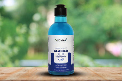Refreshing Glacier Blue Shower Gel with Aloe Vera & Licorice | Gently Cleanses, Hydrates & Brightens Dull Skin | Paraben-Free Daily Body Wash | For Men & Women – 250ml