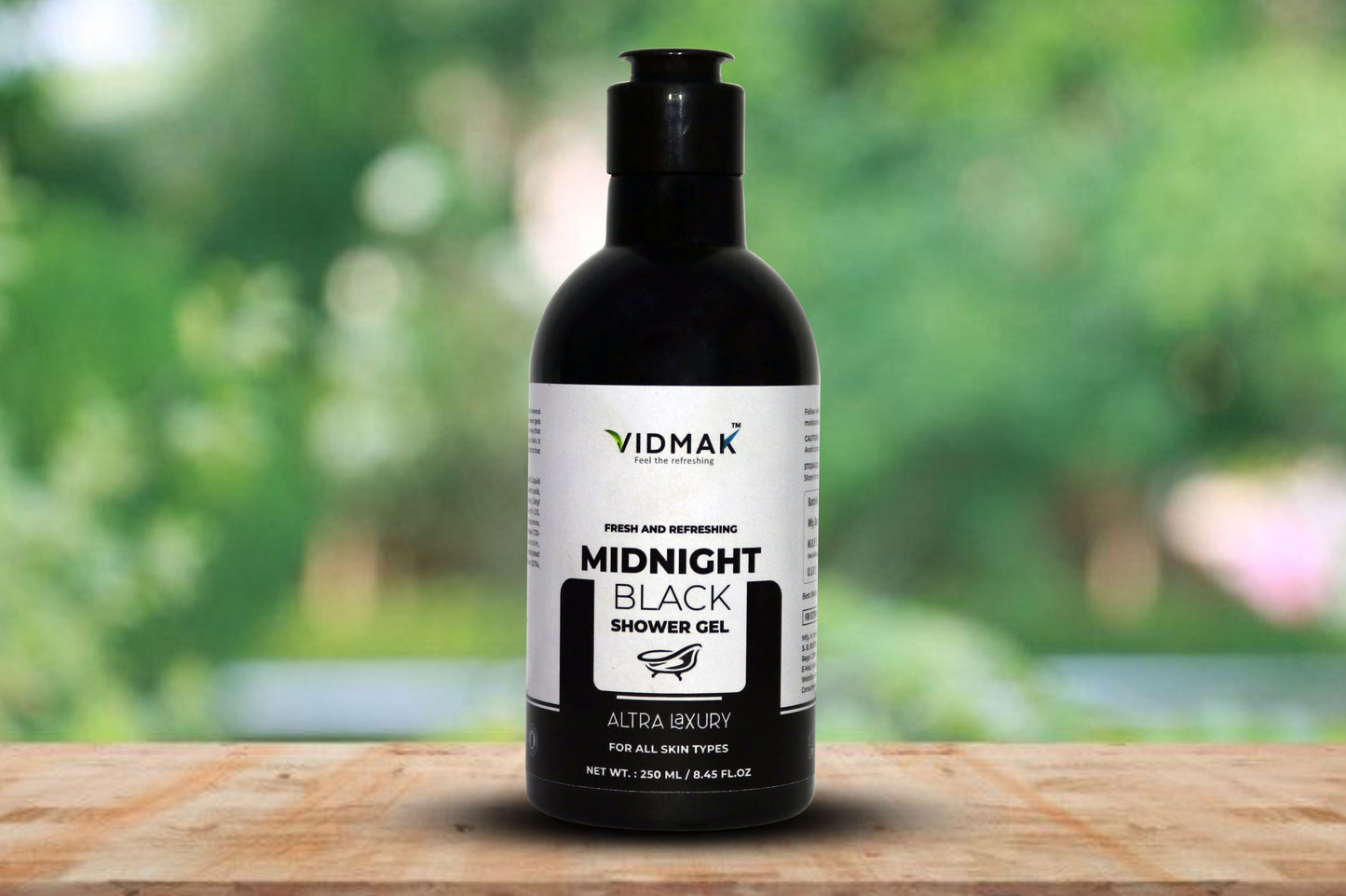 Refreshing Midnight Black Shower Gel with Aloe Vera & Licorice | Gently Cleanses, Hydrates & Brightens Dull Skin | Paraben-Free Daily Body Wash | For Men & Women – 250ml